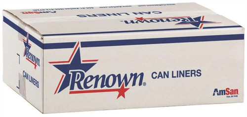 Renown 45 Gal. 16 mic 40 in. x 48 in. Black Can Liner, 250 Per Case